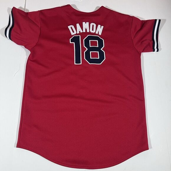 Johnny Damon Majestic Boston Red Sox Youth XL Jersey MLB - Picture 2 of 7